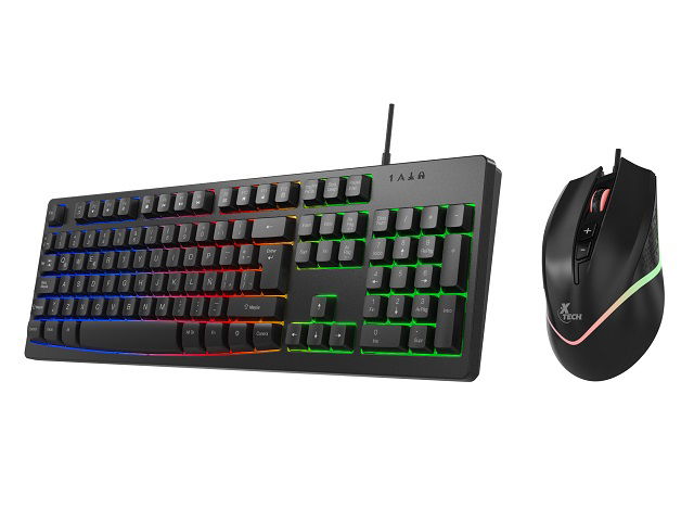 Xtech - Keyboard, mouse and mouse pad - Wired - Spanish - USB - Black - Gaming XTK-535S