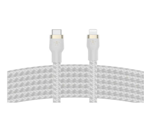 Belkin BOOST CHARGE - Cable Lightning - 24 pin USB-C macho a Lightning macho - 3 m - blanco