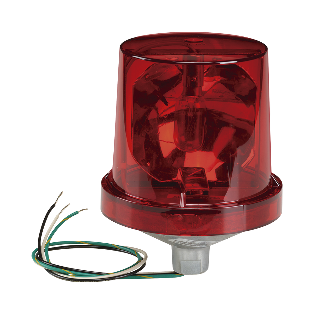 Luz incandescente rotativa electraray, 120 Vca, rojo
