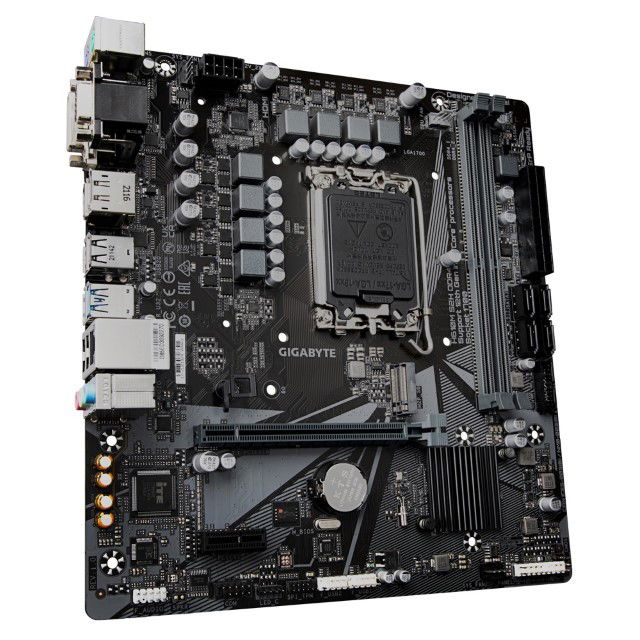 Gigabyte H610M S2H DDR4 - 1.1 - placa base - micro ATX - Socket LGA1700 - H610 Chipset - USB 3.2 Gen 1 - Gigabit LAN - Tarjeta gráfica (CPU necesaria) - HD Audio (8-canales)