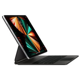 Apple Magic Keyboard - Caja de teclado y folio - con panel táctil - retroiluminación - Apple Smart connector - QWERTY - español (Latinoamérica) - negro - para iPad Pro de 12,9