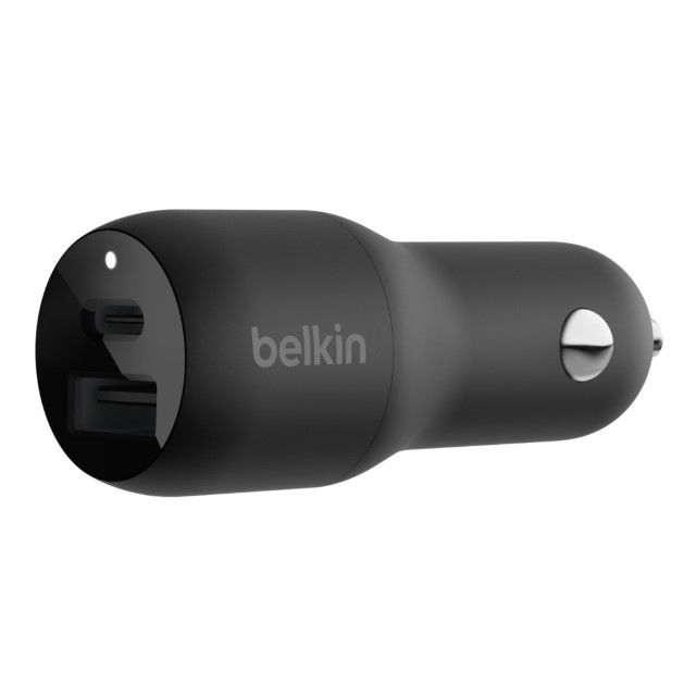 Belkin BOOST UP Dual Car Charger with PPS 37W - Adaptador de corriente para el coche - 37 vatios - PD 3.0 - 2 conectores de salida (USB, 24 pin USB-C) Belkin BOOST UP Dual Car Charger with PPS 37W - Adaptador de corriente para el coche - 37 vatios - PD 3.0 - 2 conectores de salida (USB, 24 pin USB-C)