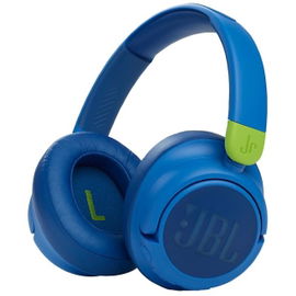 JBL JR 460NC - Auriculares con diadema con micro - tamaño completo - Bluetooth - inalámbrico, cableado - cancelación de sonido activo - conector de 3,5 mm - azul