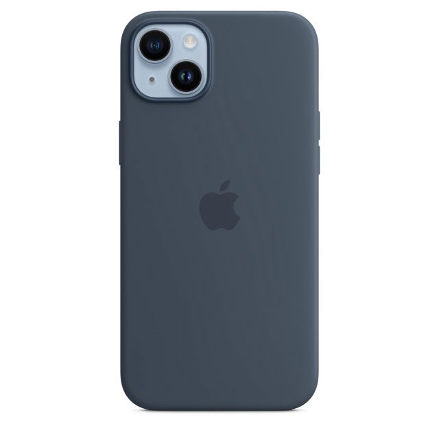 Apple - Carcasa trasera para teléfono móvil - compatibilidad con MagSafe - silicona - azul tormenta - para iPhone 14 Plus Apple - Carcasa trasera para teléfono móvil - compatibilidad con MagSafe - silicona - azul tormenta - para iPhone 14 Plus