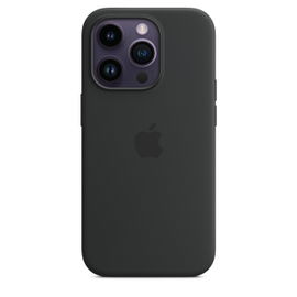 Apple - Carcasa trasera para teléfono móvil - con MagSafe - silicona - medianoche - para iPhone 14 Pro