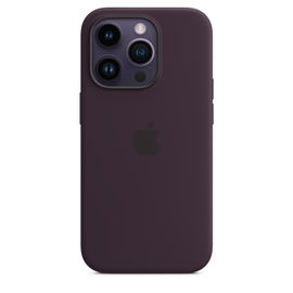 Apple - Carcasa trasera para teléfono móvil - con MagSafe - silicona - baya del saúco - para iPhone 14 Pro