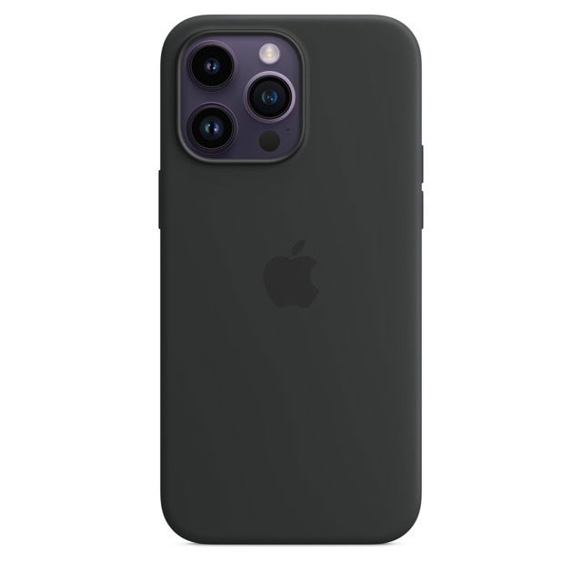 Apple - Carcasa trasera para teléfono móvil - con MagSafe - silicona - medianoche - para iPhone 14 Pro Max