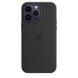 Apple - Carcasa trasera para teléfono móvil - con MagSafe - silicona - medianoche - para iPhone 14 Pro Max