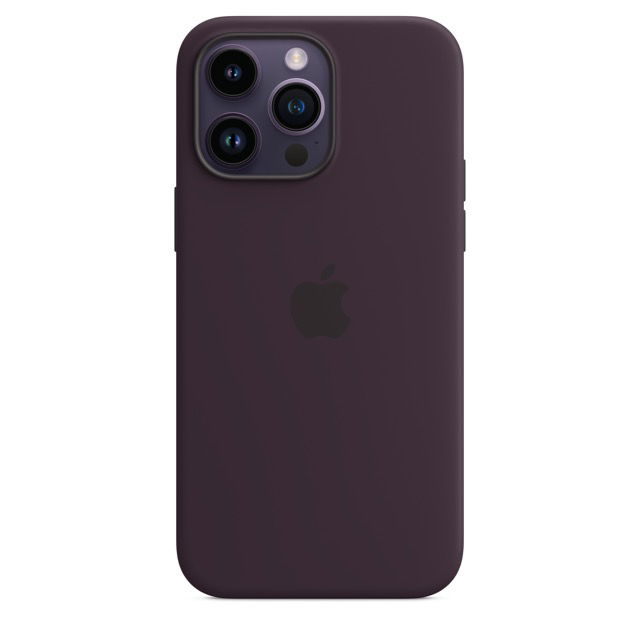 Apple - Carcasa trasera para teléfono móvil - con MagSafe - silicona - baya del saúco - para iPhone 14 Pro Max