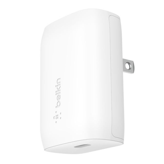Belkin - Adaptador de corriente - tecnología PPS - 30 vatios - 3 A - Fast Charge, PD 3.0 (24 pin USB-C) - blanco