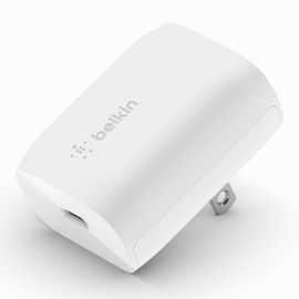 Belkin - Adaptador de corriente - tecnología PPS - 20 vatios - 3 A - Fast Charge, Suministro de energía 3.1 (24 pin USB-C) - blanco