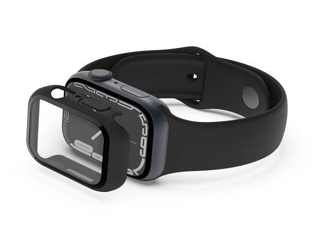 Belkin SCREENFORCE TemperedCurve - Amortiguador para reloj inteligente - 2 en 1 - policarbonato, cristal templado (9H) - negro