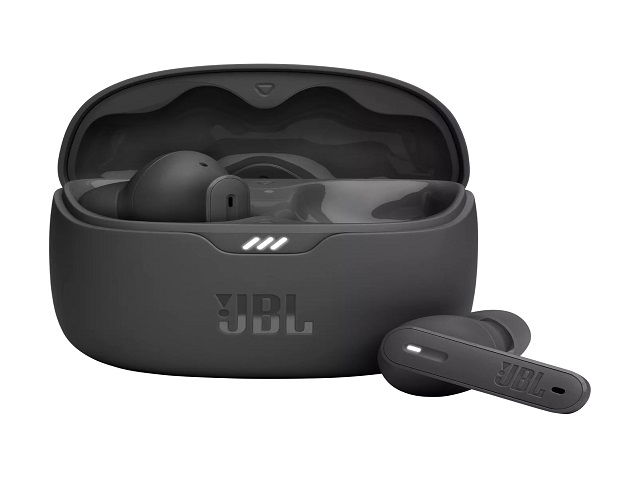 JBL TUNE Beam - Auriculares inalámbricos con micro - en oreja - Bluetooth - cancelación de sonido activo - aislamiento de ruido - negro
