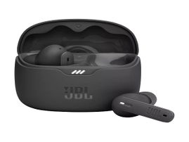 JBL TUNE Beam - Auriculares inalámbricos con micro - en oreja - Bluetooth - cancelación de sonido activo - aislamiento de ruido - negro