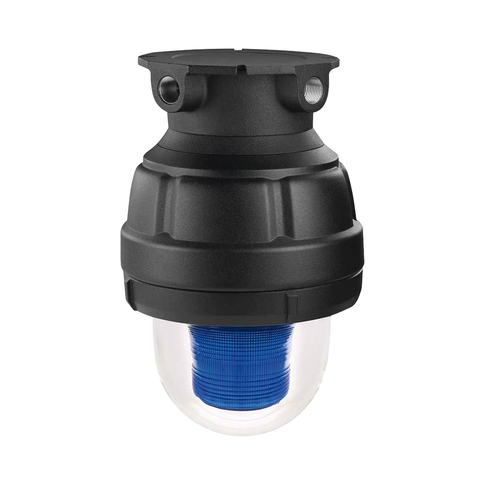 Luz estroboscopica a prueba de explosiones, 24Vcd, azul, montaje no incluido