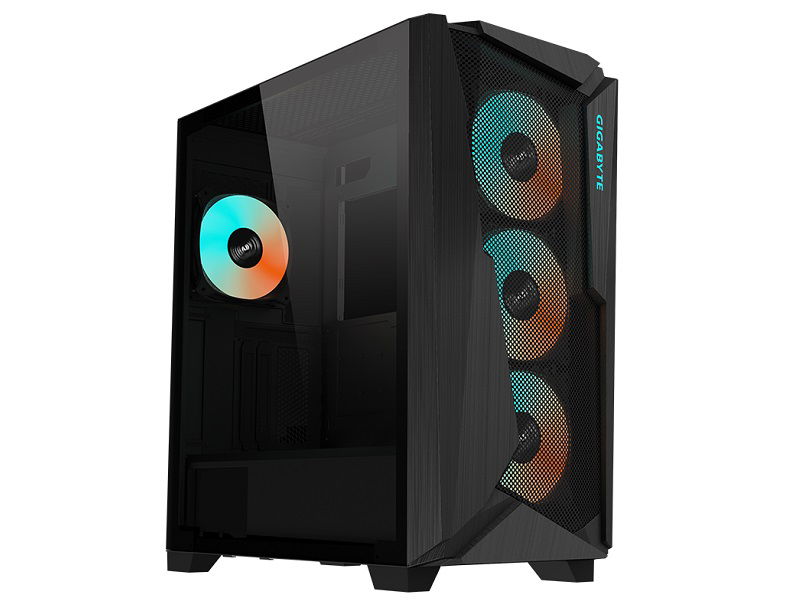 Gigabyte C301 Glass - Mid tower - placa ATX extendida - panel lateral con ventana (cristal templado) - sin fuente de alimentación (ATX) - negro - USB/Audio