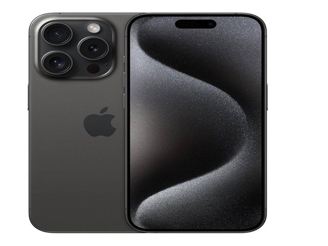Apple iPhone 15 Pro - Smartphone - iOS - 128 GB - Black Titanium - Touch - MTUV3BE/A