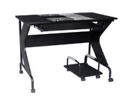 Escritorio Xtech Lombardi Negro Vidrio Templado