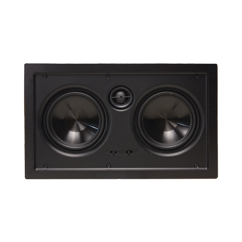 Serie Ghost HT  en la pared, woofers dobles de polietileno inyectado de 5in , tweeter de seda suave de 1in , 5-100W, 8ohms