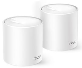 Kit 2 Routers Inalámbricos MESH Interior para Hogar / Doble Banda Wi-Fi 6 AX3000 Mbps / 3 Puerto Gigabit WAN/LAN / 2 Antenas Internas / Administración Mediante la App Deco (iOS, Android) / Protección HomeShield