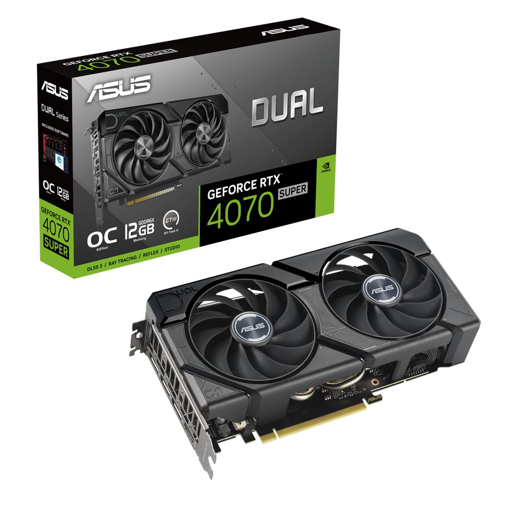 ASUS - DUAL-RTX4070S-O12G-EVO - PCI Express 4.0 - NVIDIA - NVIDIA GeForce RTX 4070 SUPER