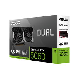 ASUS - DUAL-RTX5060-O8G - PCI Express 5.0 x16 - NVIDIA - GeForce RTX 5060 - GDDR7 - DisplayPort / HDMI