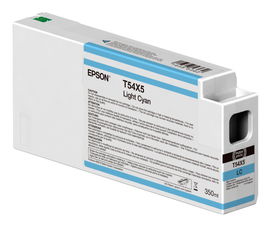 Epson T54X5 - 350 ml - cián claro - original - cartucho de tinta - para SureColor SC-P6000, SC-P7000, SC-P7000V, SC-P8000, SC-P9000, SC-P9000V