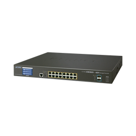 Switch administrable L3 16 puertos gigabit c/PoE 802.3bt, 2 puertos 10G SFP+ con pantalla tactil (400W)