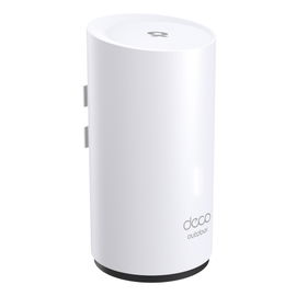 Router Inalámbrico MESH Exterior para Hogar / Doble Banda Wi-Fi 6 AX3000 Mbps / 2 Puerto Gigabit WAN/LAN / Puertos PoE 802.3 af/at Entrada / 2 Antenas Internas / Protección IP65 / Administración Mediante la App Deco (iOS, Android)