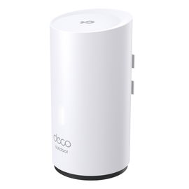 Router Inalámbrico MESH Exterior para Hogar / Doble Banda Wi-Fi 6 AX3000 Mbps / 2 Puerto Gigabit WAN/LAN / Puertos PoE 802.3 af/at Entrada / 2 Antenas Internas / Protección IP65 / Administración Mediante la App Deco (iOS, Android)
