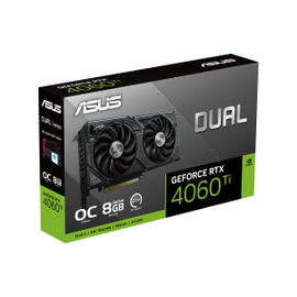 ASUS Dual GeForce RTX 4060 Ti - OC Edition - tarjeta gráfica - GeForce RTX 4060 Ti - 8 GB GDDR6 - PCIe 4.0 - 3 x DisplayPort, HDMI