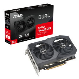 ASUS Dual Radeon RX 7600 V2 8GB - OC Edition - tarjeta gráfica - Radeon RX 7600 - 8 GB GDDR6 - PCIe 4.0 - 3 x DisplayPort, HDMI - caja