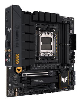 ASUS TUF Gaming B650M-Plus WIFI - Placa base - micro ATX - Socket AM5 - AMD B650 Chipset - USB 3.1 Gen 2, USB 3.2 Gen 2, USB-C 3.2 Gen 2x2, USB-C 3.2 Gen 1 - 2.5 Gigabit LAN, Wi-Fi 6, Bluetooth - Tarjeta gráfica (CPU necesaria) - HD Audio (8-canales)
