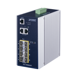Switch Industrial Administrable L2+, 8 Puertos 1G SFP, 2 Puertos TP Gigabit, (-40 ~75 grados C)