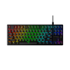 HyperX Alloy Origins Core - Teclado - retroiluminación - USB-C - QWERTY - EE. UU. - interruptor: HyperX Aqua - negro