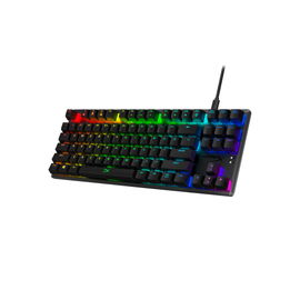 HyperX Alloy Origins Core - Teclado - retroiluminación - USB-C - QWERTY - EE. UU. - interruptor: HyperX Aqua - negro
