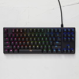 HyperX Alloy Origins Core - Teclado - retroiluminación - USB-C - QWERTY - EE. UU. - interruptor: HyperX Aqua - negro