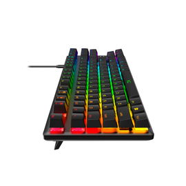 HyperX Alloy Origins Core - Teclado - retroiluminación - USB-C - QWERTY - EE. UU. - interruptor: HyperX Aqua - negro
