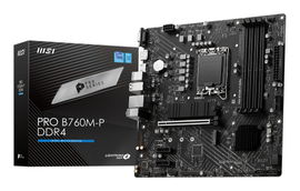 MSI - PRO B760M-P - Motherboard - ATX - LGA1700 Socket - AMD 740G - para Core i5 - AMD Radeon 520 - None