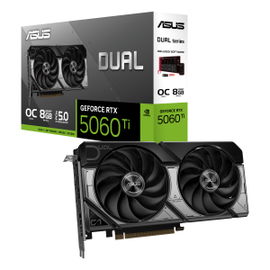ASUS - DUAL-RTX5060TI-O8G - PCI Express 5.0 x16 - NVIDIA - GeForce RTX 5060 Ti - GDDR7 - DisplayPort / HDMI