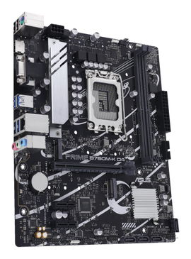 ASUS PRIME B760M-K D4 - Placa base - micro ATX - Socket LGA1700 - B760 Chipset - USB 3.2 Gen 1 - 2.5 Gigabit LAN - Tarjeta gráfica (CPU necesaria) - HD Audio (8-canales) ASUS PRIME B760M-K D4 - Placa base - micro ATX - Socket LGA1700 - B760 Chipset - USB 3.2 Gen 1 - 2.5 Gigabit LAN - Tarjeta gráfica (CPU necesaria) - HD Audio (8-canales)