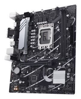 ASUS PRIME B760M-K D4 - Placa base - micro ATX - Socket LGA1700 - B760 Chipset - USB 3.2 Gen 1 - 2.5 Gigabit LAN - Tarjeta gráfica (CPU necesaria) - HD Audio (8-canales) ASUS PRIME B760M-K D4 - Placa base - micro ATX - Socket LGA1700 - B760 Chipset - USB 3.2 Gen 1 - 2.5 Gigabit LAN - Tarjeta gráfica (CPU necesaria) - HD Audio (8-canales)