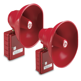Altavoz amplificado, 15W, supervisado, UL Fuego, 24Vcd, rojo