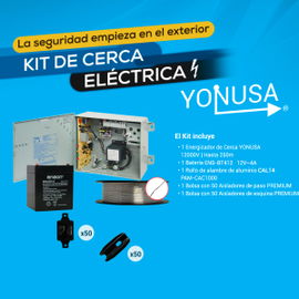 KIT CERCO ELECTRICO NEGRO 1x EY NG 12000/25 + 1x ENS-BT412 + 1x PAM-CAC1000 + 1x AIS01 + 1x AIS02