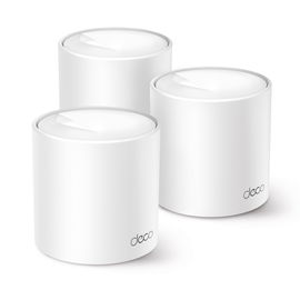 Kit 3 Routers Inalámbricos MESH Interior para Hogar / Doble Banda Wi-Fi 6 AX1500 Mbps / 2 Puerto Gigabit WAN/LAN / 2 Antenas Internas / Administración Mediante la App Deco (iOS, Android) / Protección HomeShield