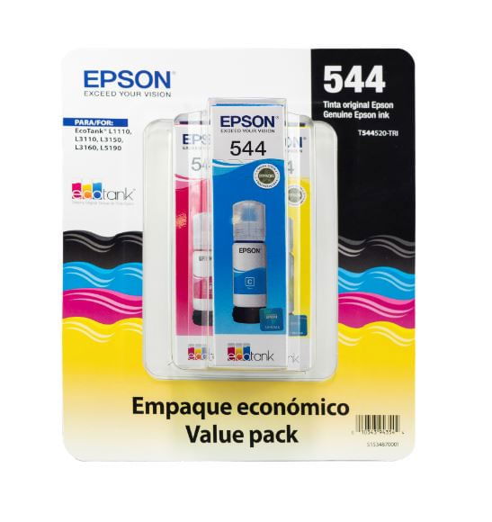 Epson - T544520-3 - Ink tank - Color - Pack L1110 L3110 L31 Epson - T544520-3 - Ink tank - Color - Pack L1110 L3110 L31