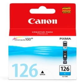Canon CLI-126C - 9 ml - cián - original - depósito de tinta - para PIXMA iP4810, iP4910, iX6510, MG5210, MG5310, MG6110, MG6210