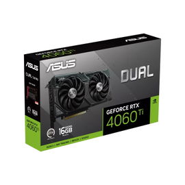ASUS Dual GeForce RTX 4060 Ti 16GB - Tarjeta gráfica - GeForce RTX 4060 Ti - 16 GB GDDR6 - PCIe 4.0 - HDMI, 3 x DisplayPort