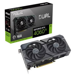 ASUS Dual GeForce RTX 4060 Ti 16GB - Tarjeta gráfica - GeForce RTX 4060 Ti - 16 GB GDDR6 - PCIe 4.0 - HDMI, 3 x DisplayPort