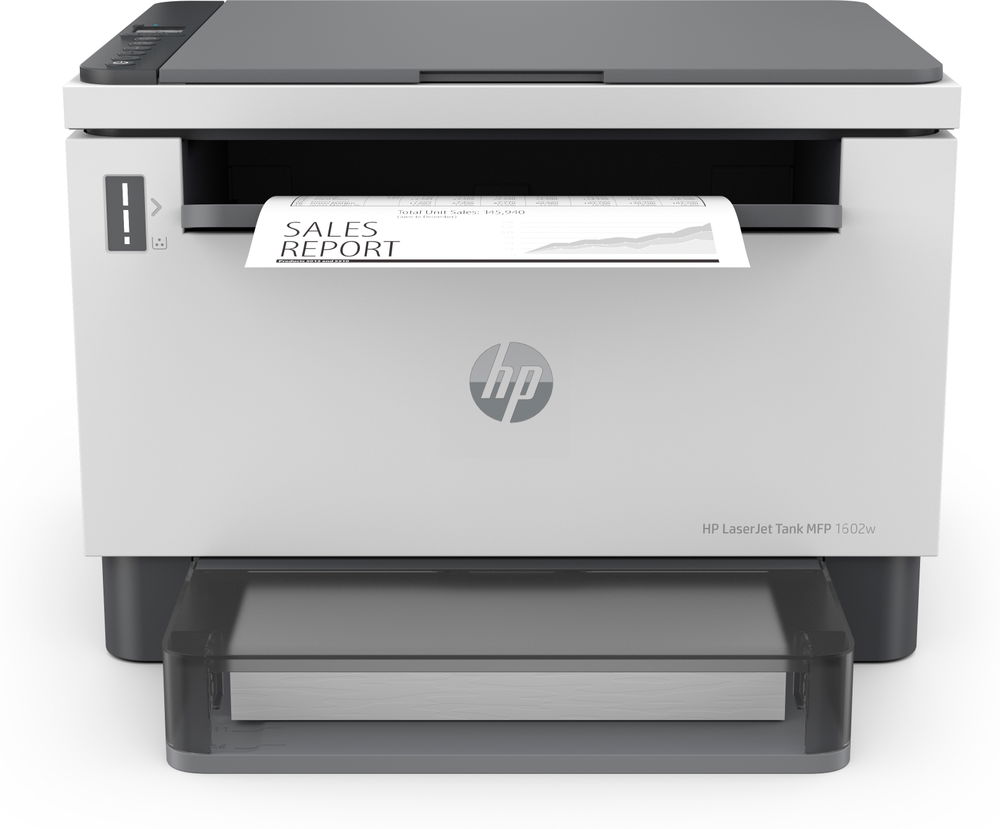 HP LaserJet Tank MFP 1602w - Impresora multifunción - B/N - laser - 216 x 297 mm (original) - A4/Legal (material) - hasta 23 ppm (copiando) - hasta 23 ppm (impresión) - 150 hojas - USB 2.0, LAN, Wi-Fi(n), Bluetooth